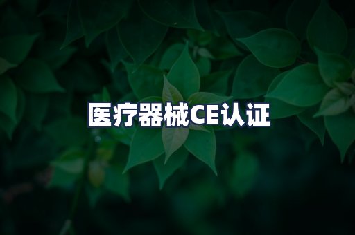 医疗器械CE认证